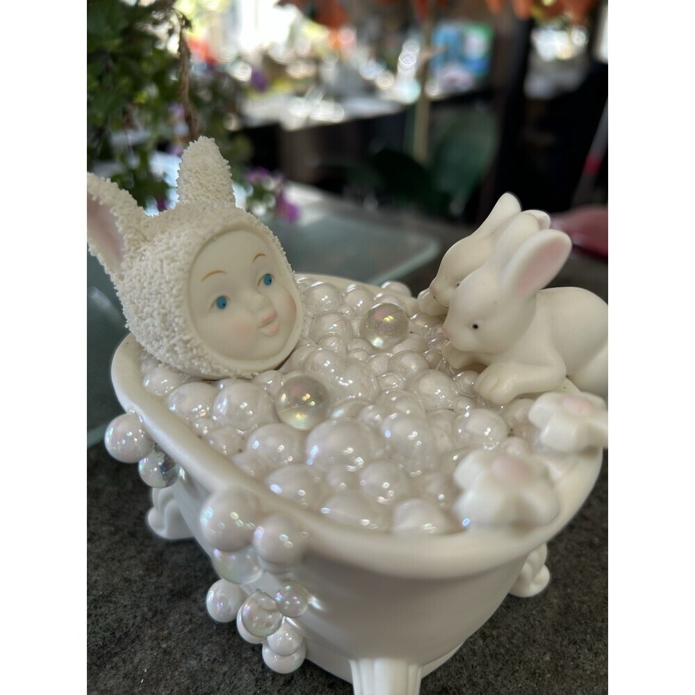 Department 56 Bisque Snow Baby In A Bubble Bath, 2002 Item 56-26428